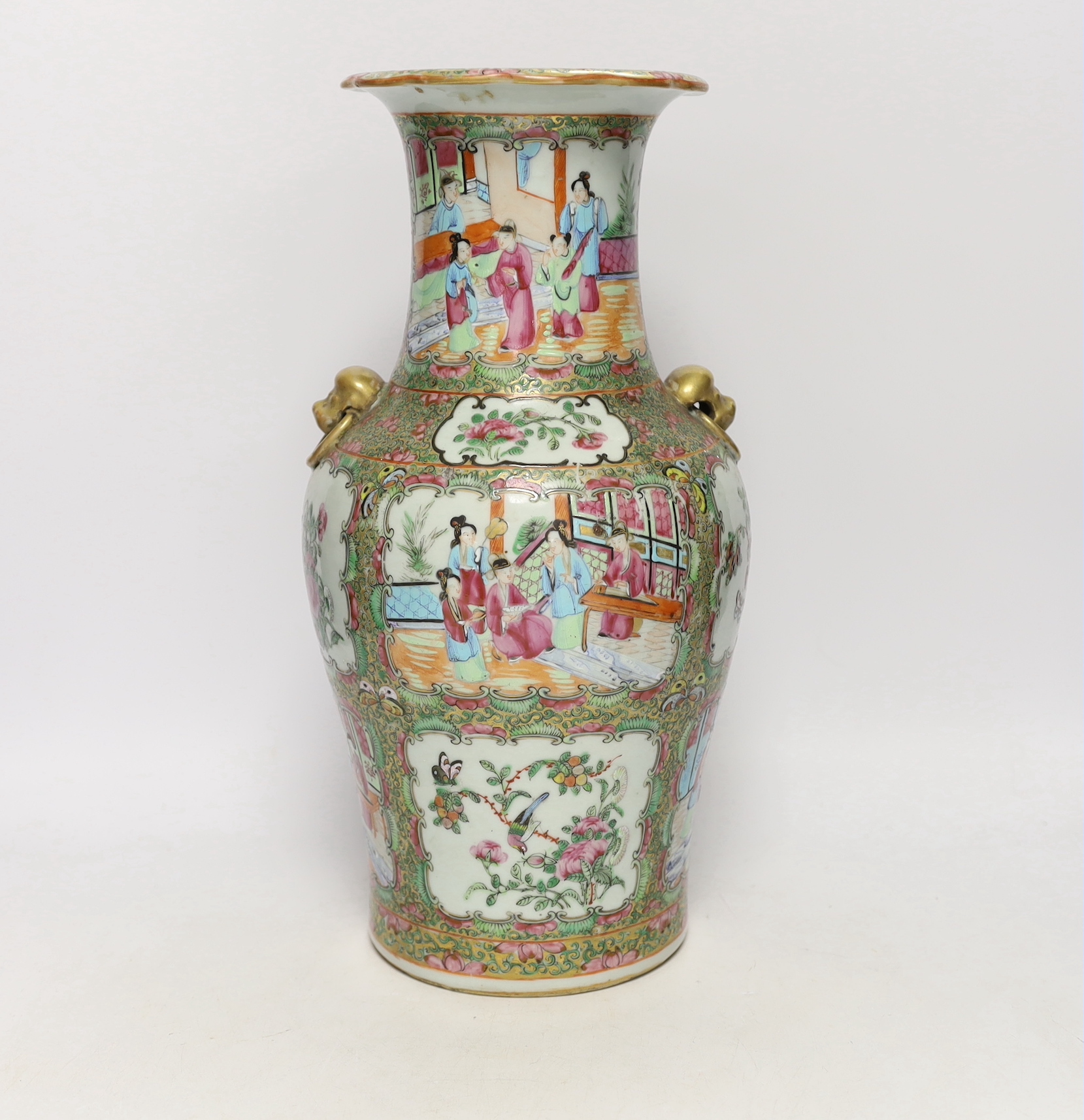 A 19th century Chinese famille rose vase, 36cm